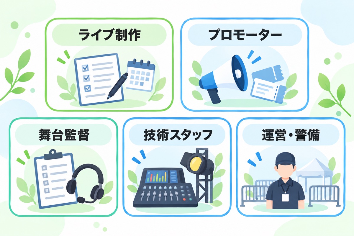 ライブ関係の仕事の種類