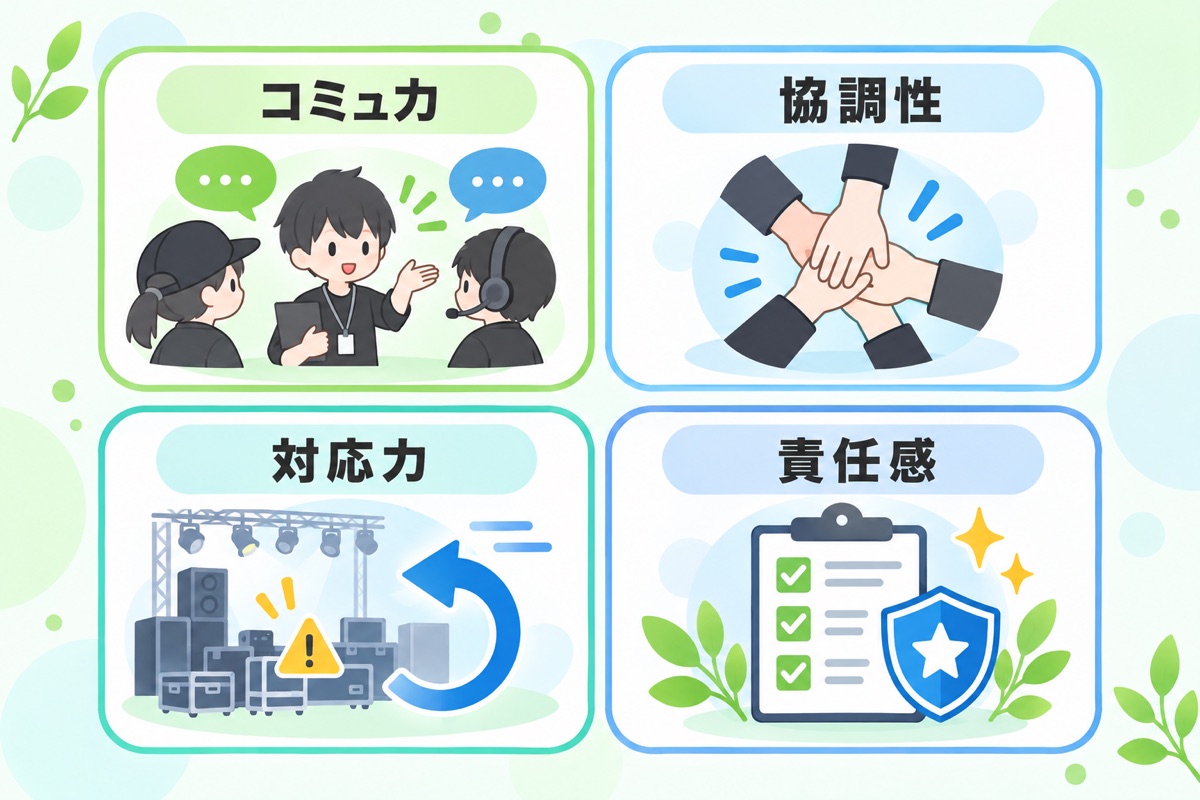 ライブ関係の仕事に求められるスキルと特徴