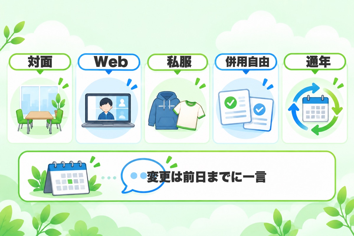 面談の日程調整とキャンセル