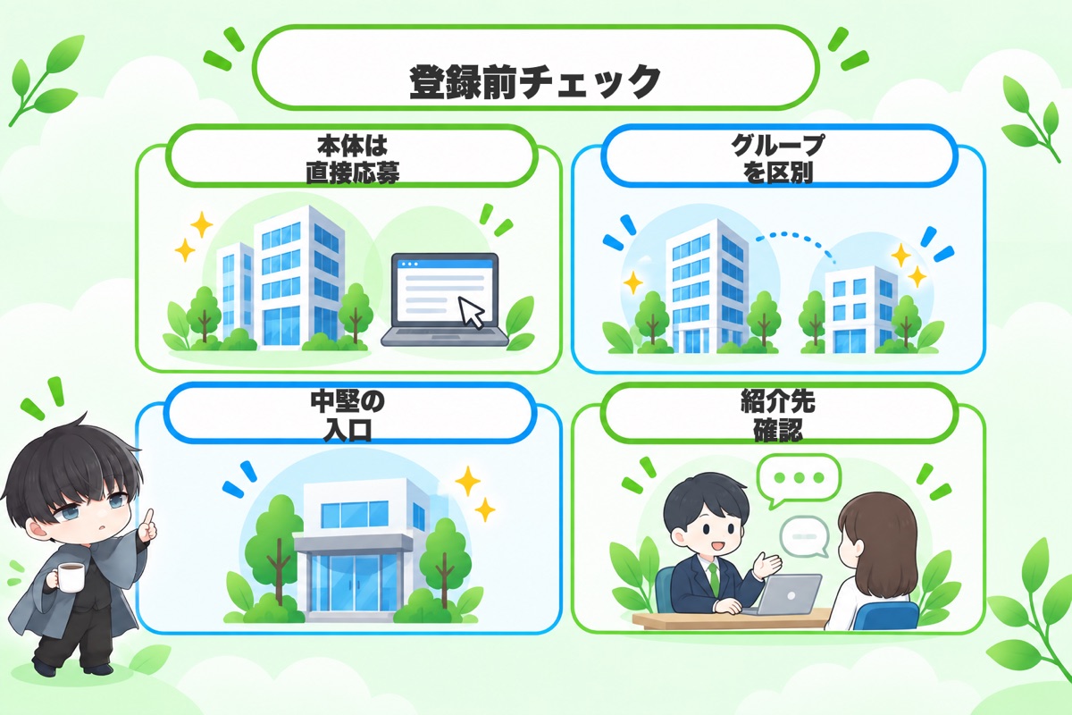 エンタメ志望の学生が登録前に確認する4つのこと