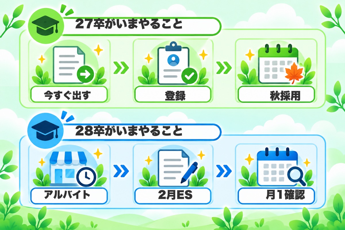 27卒・28卒がいまやること