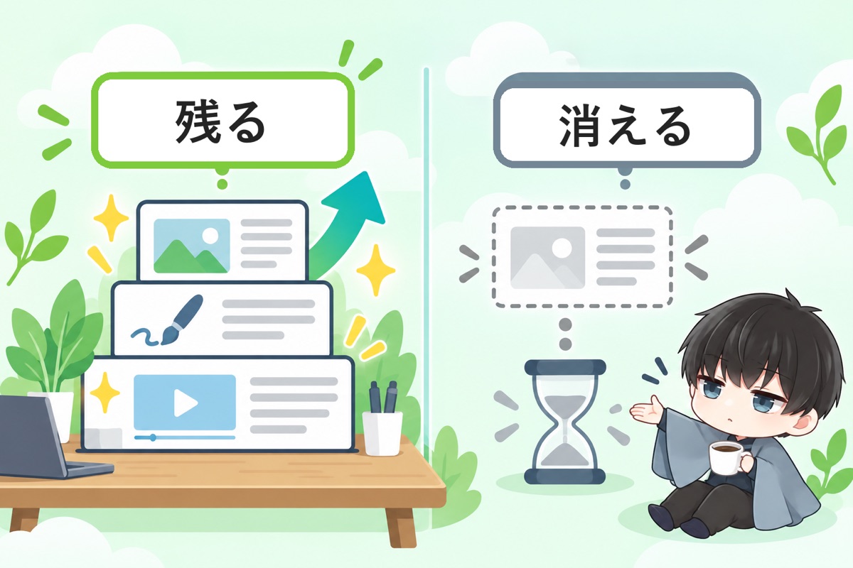 結論：会社員のクリエイティブ副業は「納品物が残る仕事」から始める