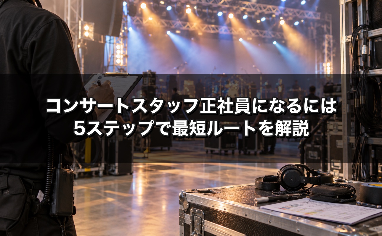 コンサートスタッフ正社員になるには5ステップで最短ルートを解説