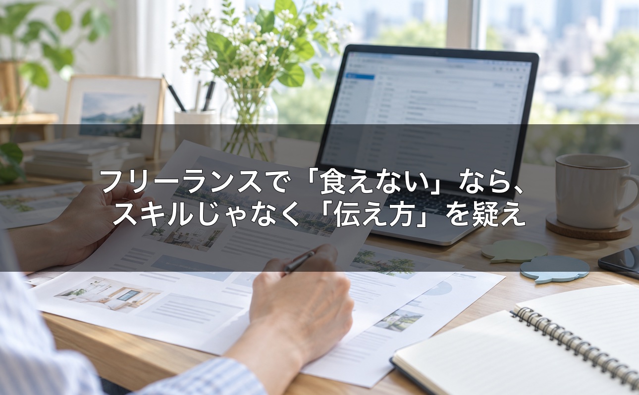 フリーランスで「食えない」なら、スキルじゃなく「伝え方」を疑え