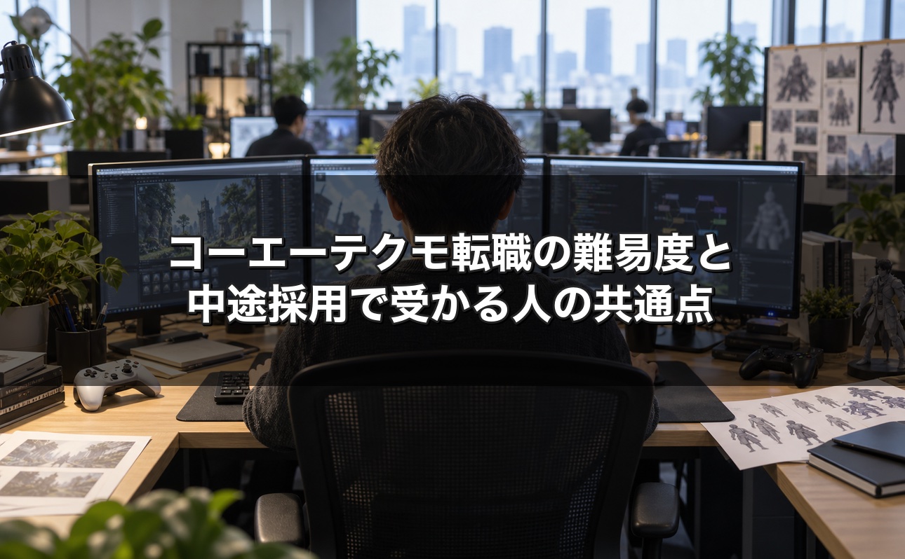 コーエーテクモ転職の難易度と中途採用で受かる人の共通点【職種別比較】