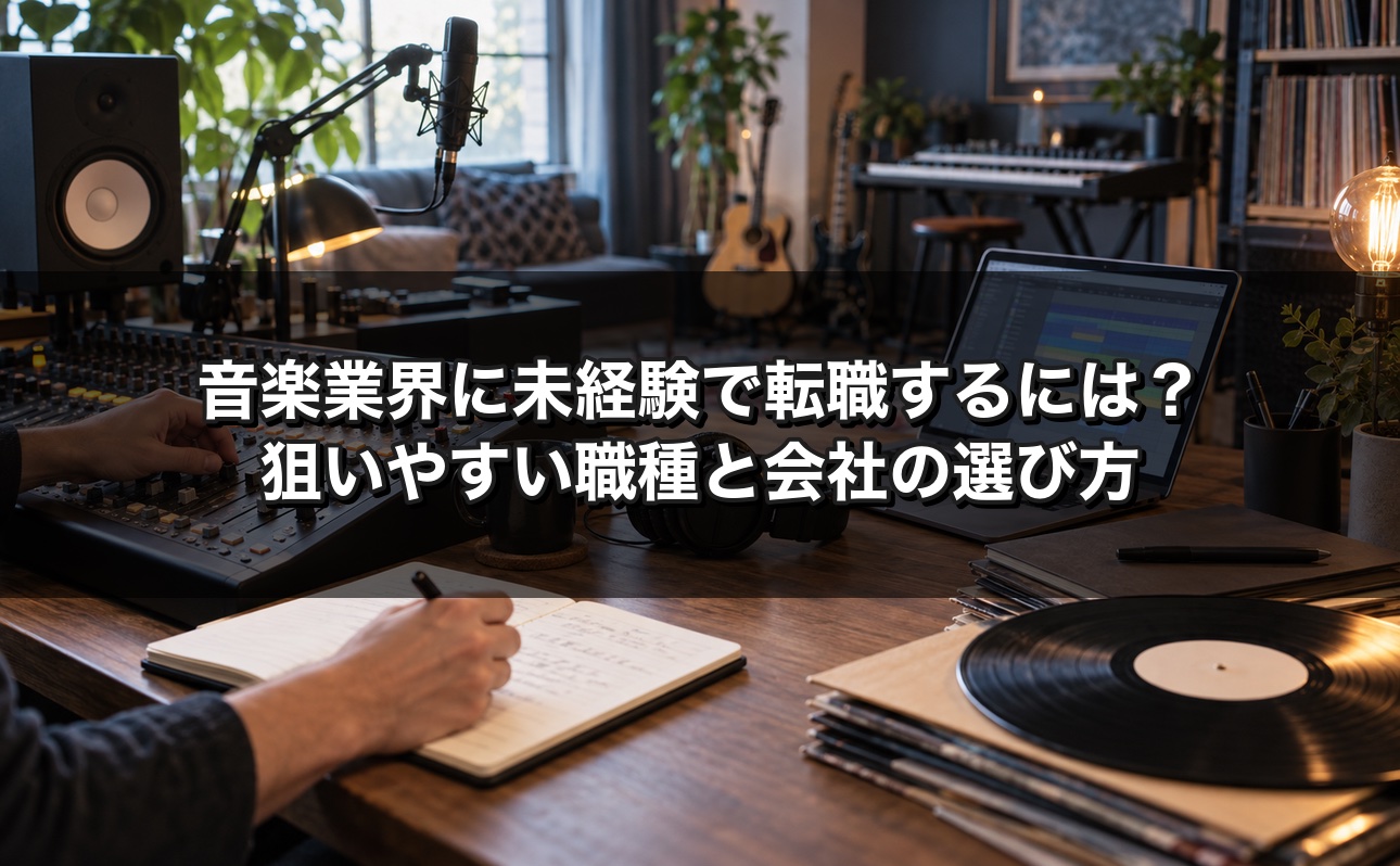音楽業界に未経験で転職するには？狙いやすい職種と会社の選び方