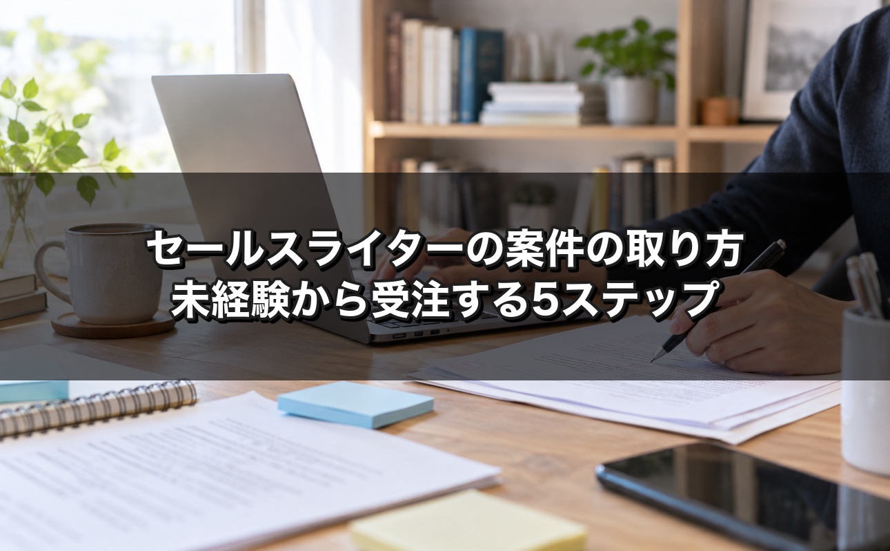セールスライターの案件の取り方｜未経験から受注するまでの5ステップ