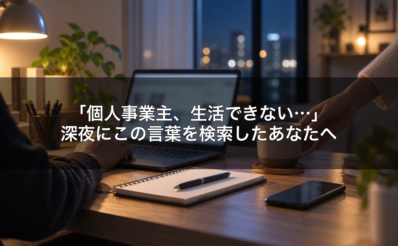 「個人事業主、生活できない…」深夜にこの言葉を検索したあなたへ