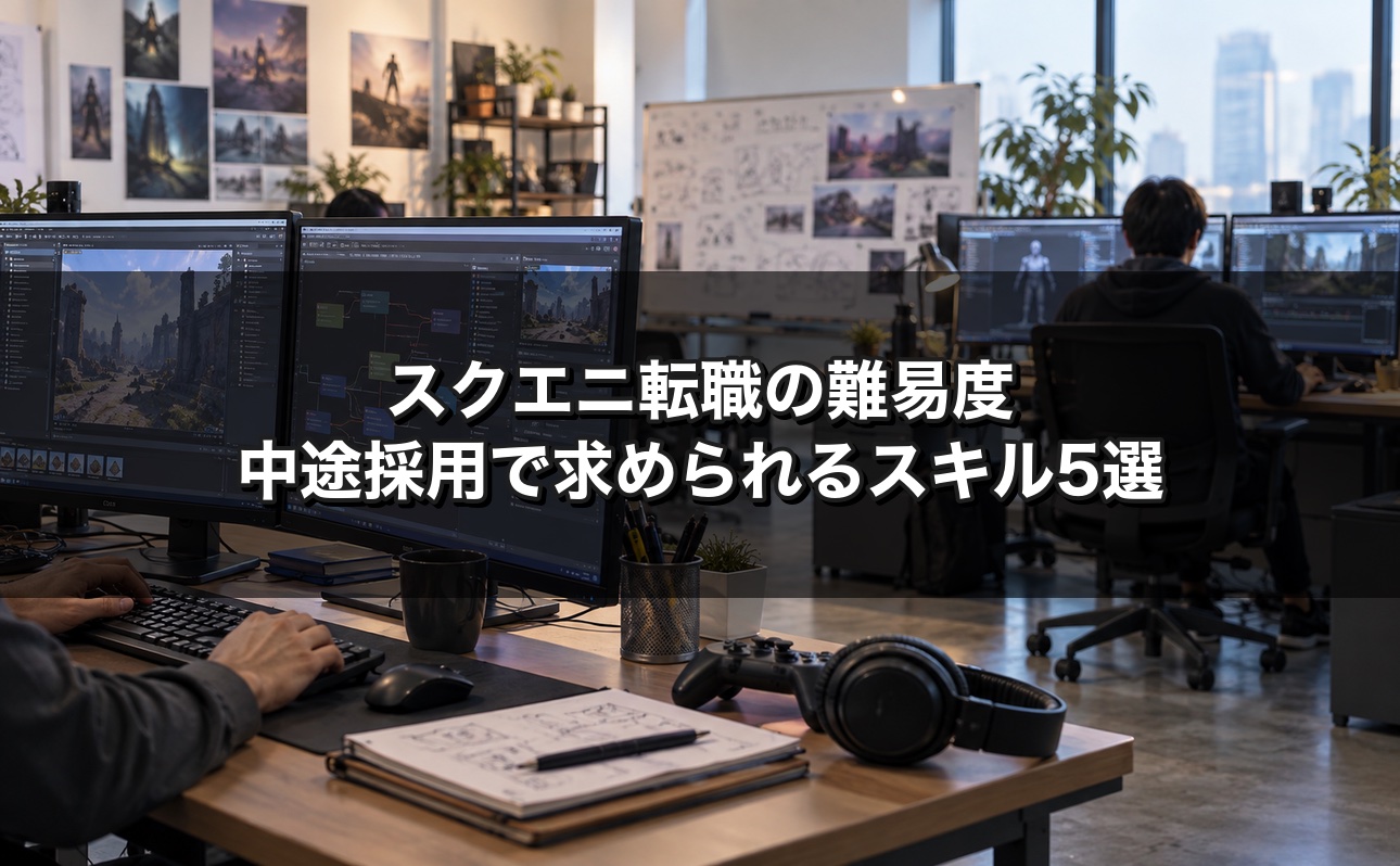 スクエニ転職の難易度と中途採用で求められるスキル5選