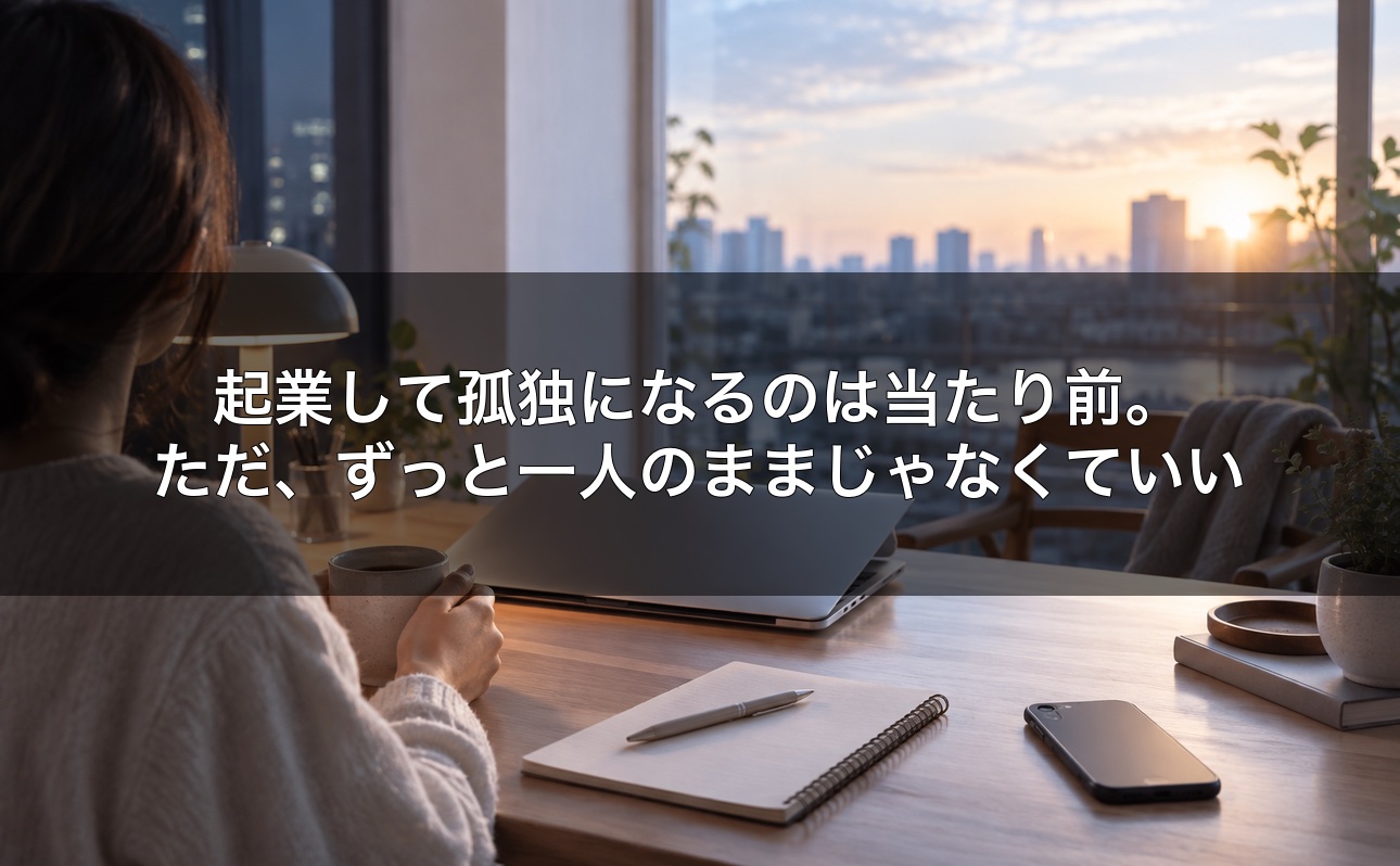 起業して孤独になるのは当たり前。ただ、ずっと一人のままじゃなくていい