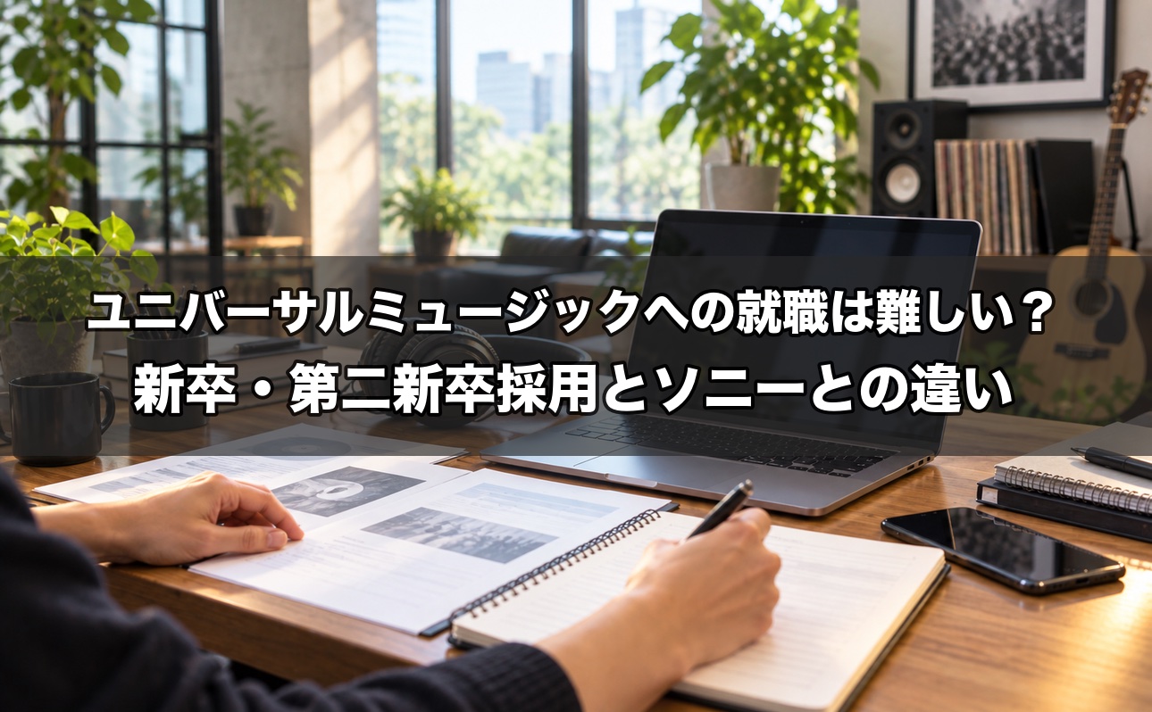 ユニバーサルミュージックへの就職は難しい？新卒・第二新卒採用の実態とソニーミュージックとの違い