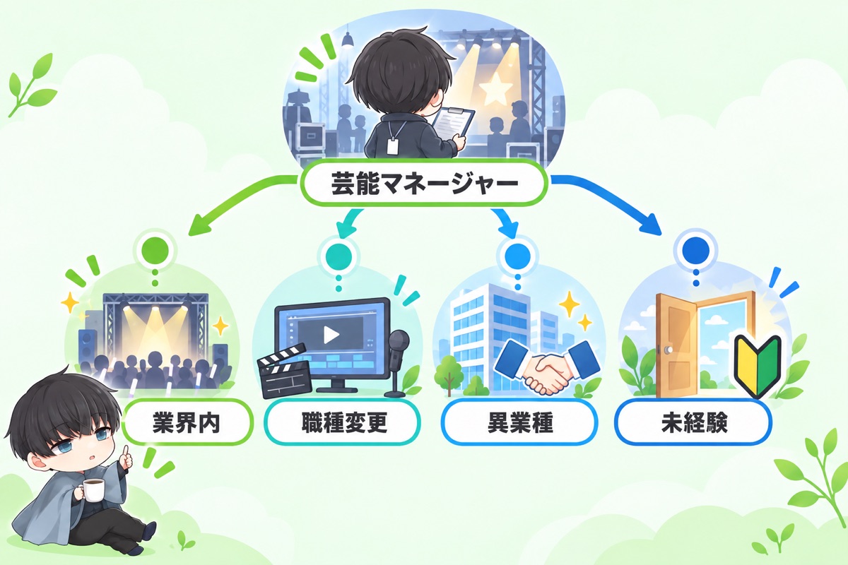 芸能マネージャーからのおすすめ転職先【エンタメ業界内・異業種】