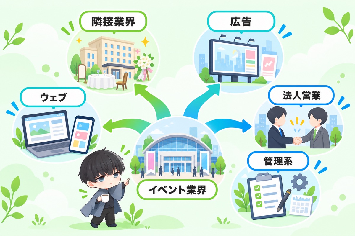 イベント業界経験者の現実的な転職先は4方向