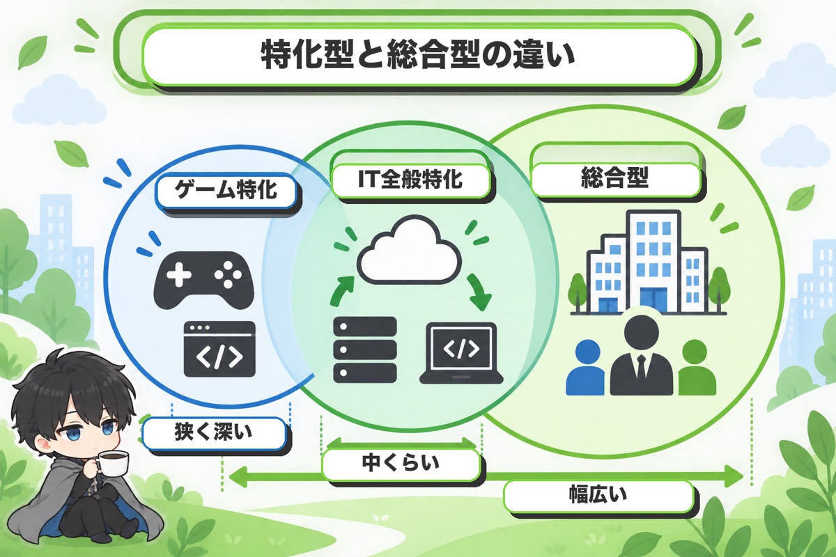 ゲーム特化型が向く場面と、総合型が向く場面