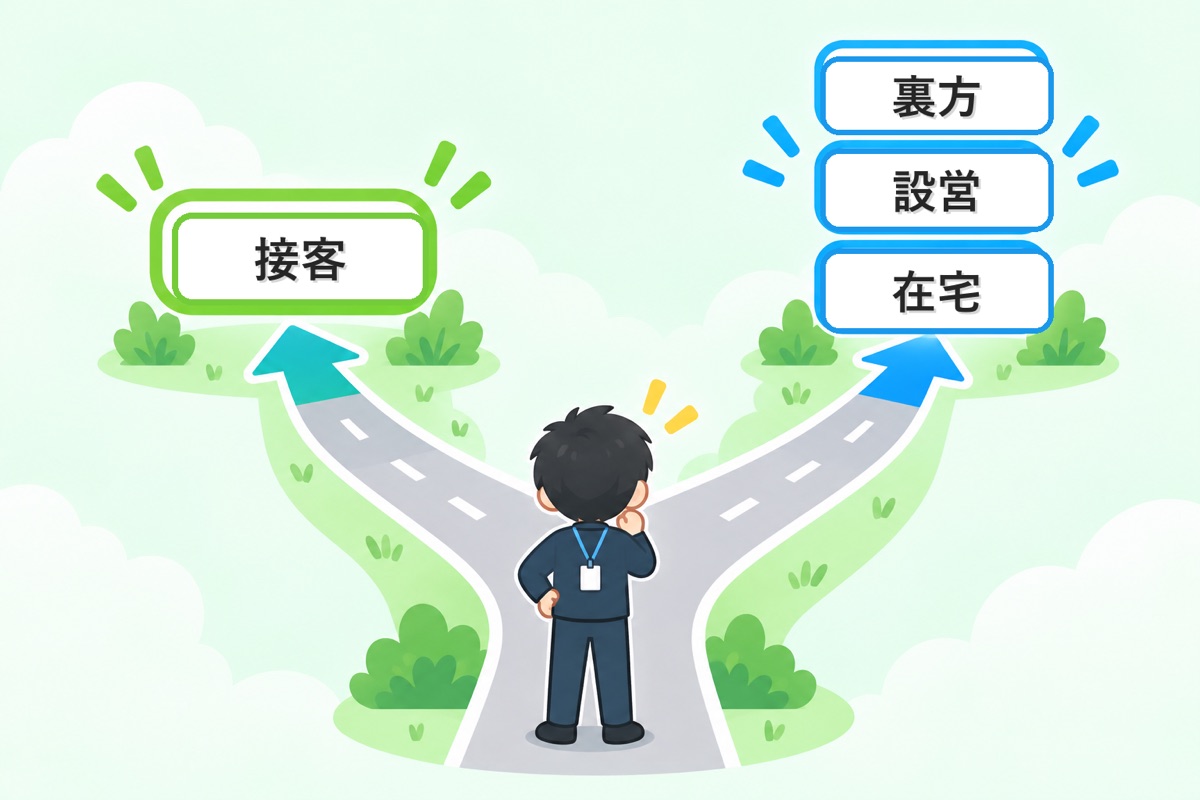 それでも接客が無理なときの選択肢(裏方・非対面という道)