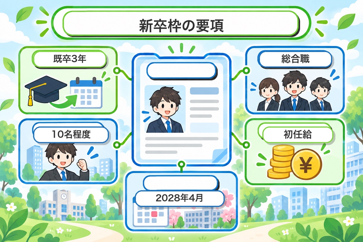 新卒枠は既卒3年まで：2028年度募集要項（公式より）