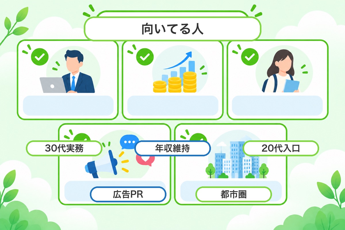 マスメディアンに向いてる人5パターン(業界経験・状況別)
