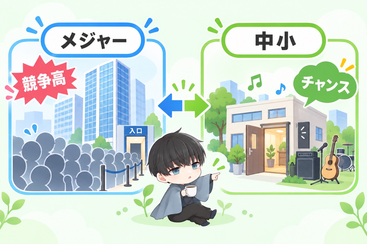 メジャーとインディーズ、どちらを狙うべきか