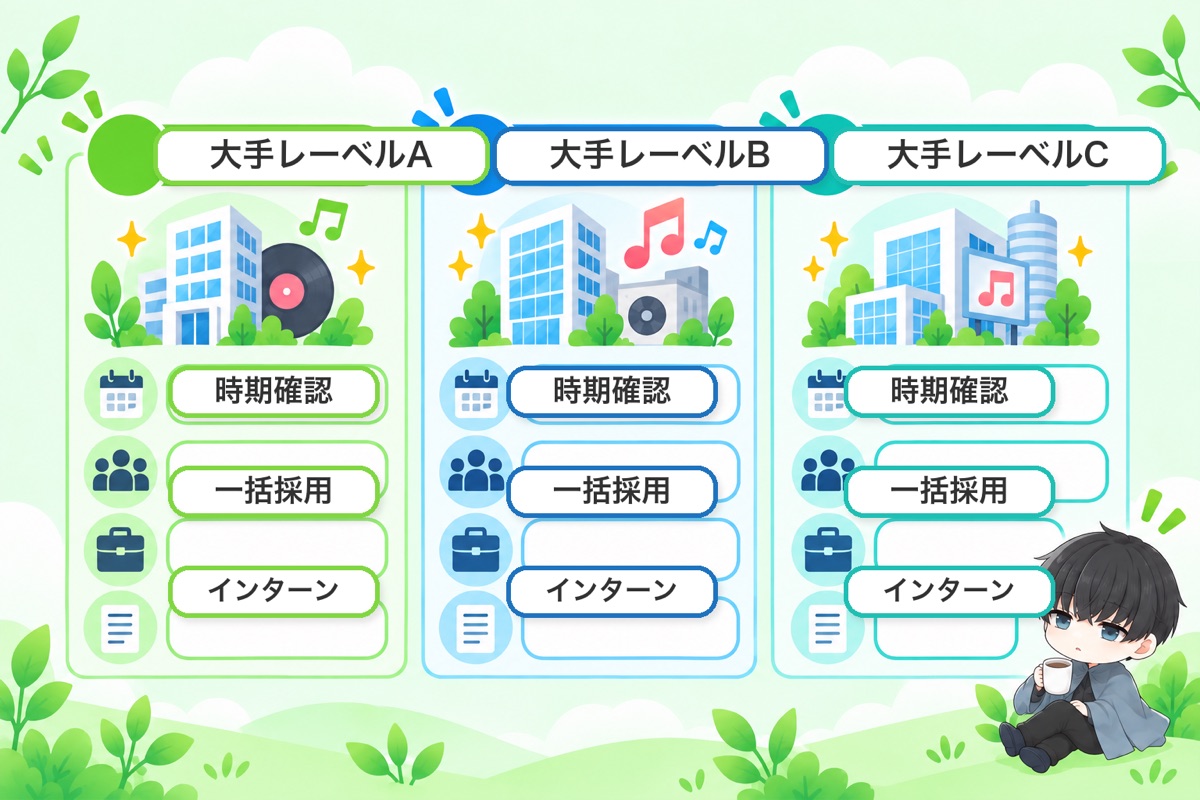 大手レコード会社の新卒採用はどう動いているか（ソニー・ユニバーサル・エイベックス）
