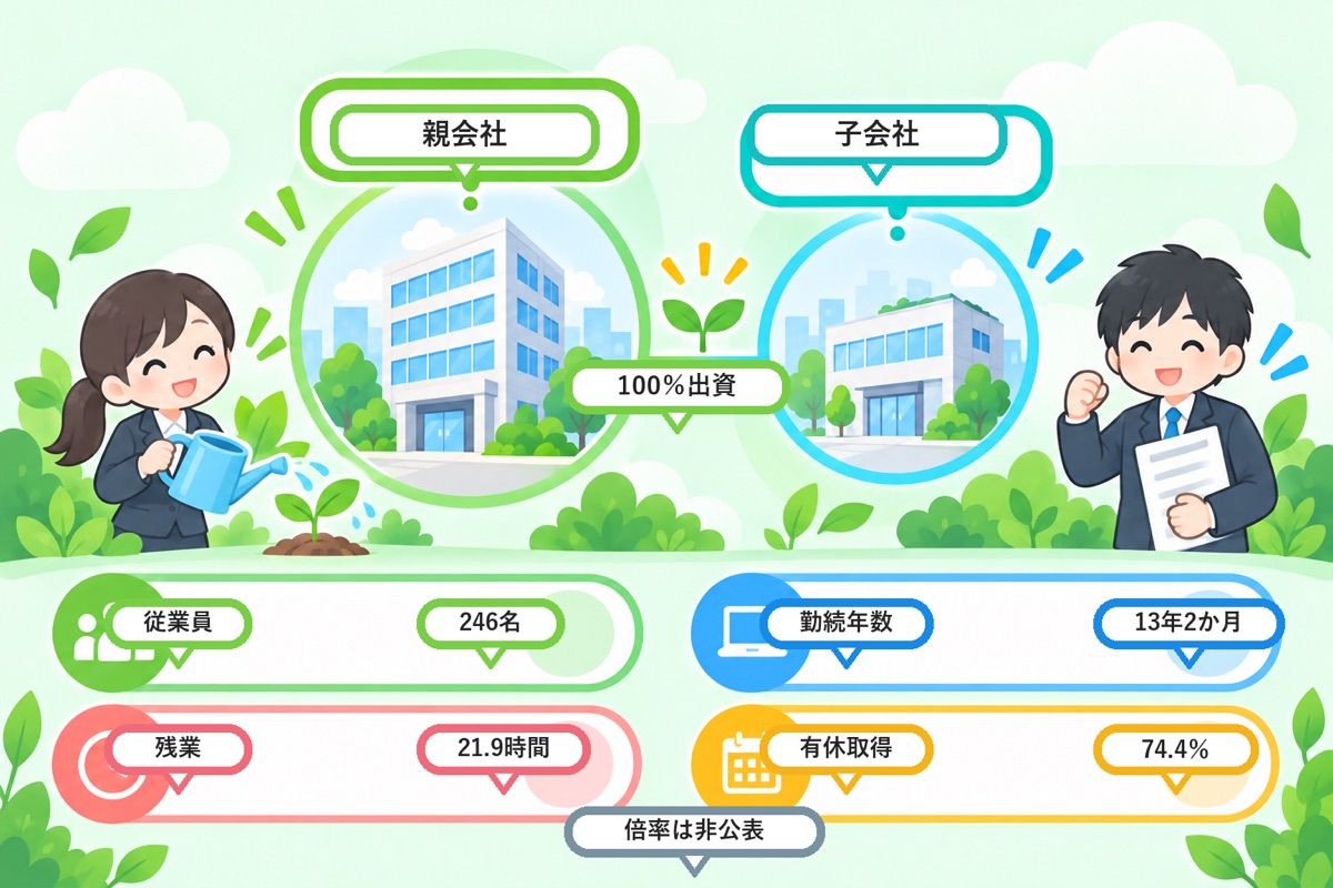 子会社という入口：グリーンアンドアーツの公式データで見るグループ会社の働き方