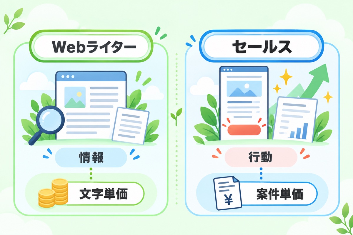 セールスライターとWebライターは何が違うのか