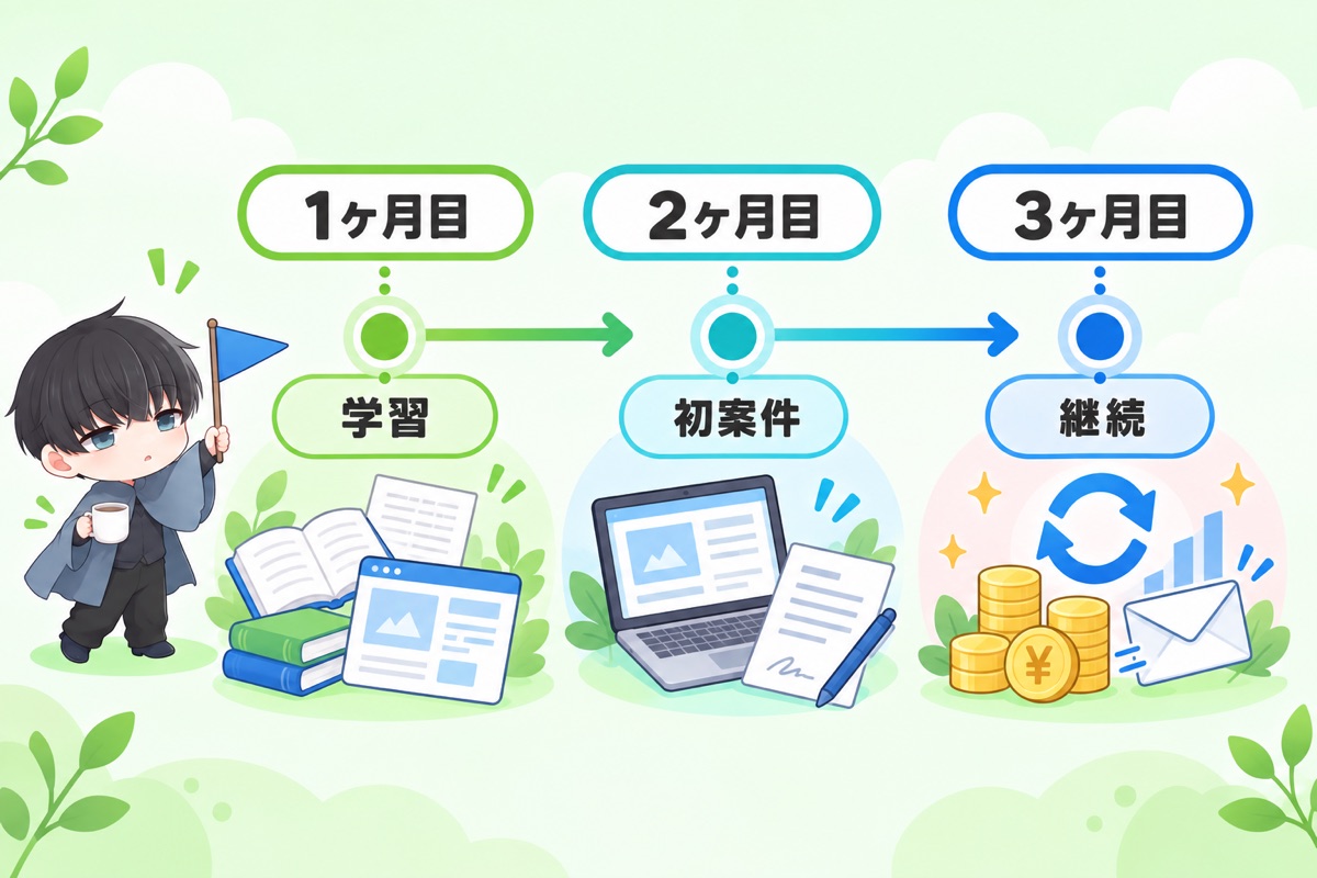未経験セールスライターの3ヶ月ロードマップ