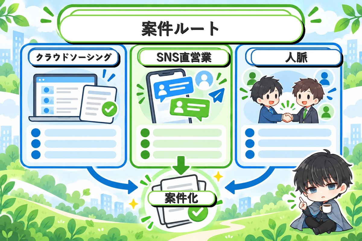 SEOライターの案件獲得方法は3つある