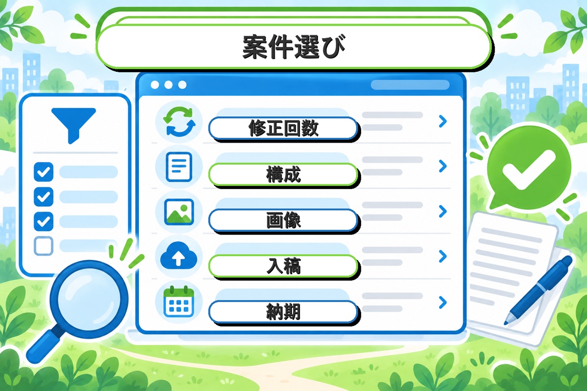 クラウドワークスで消耗しない案件選び
