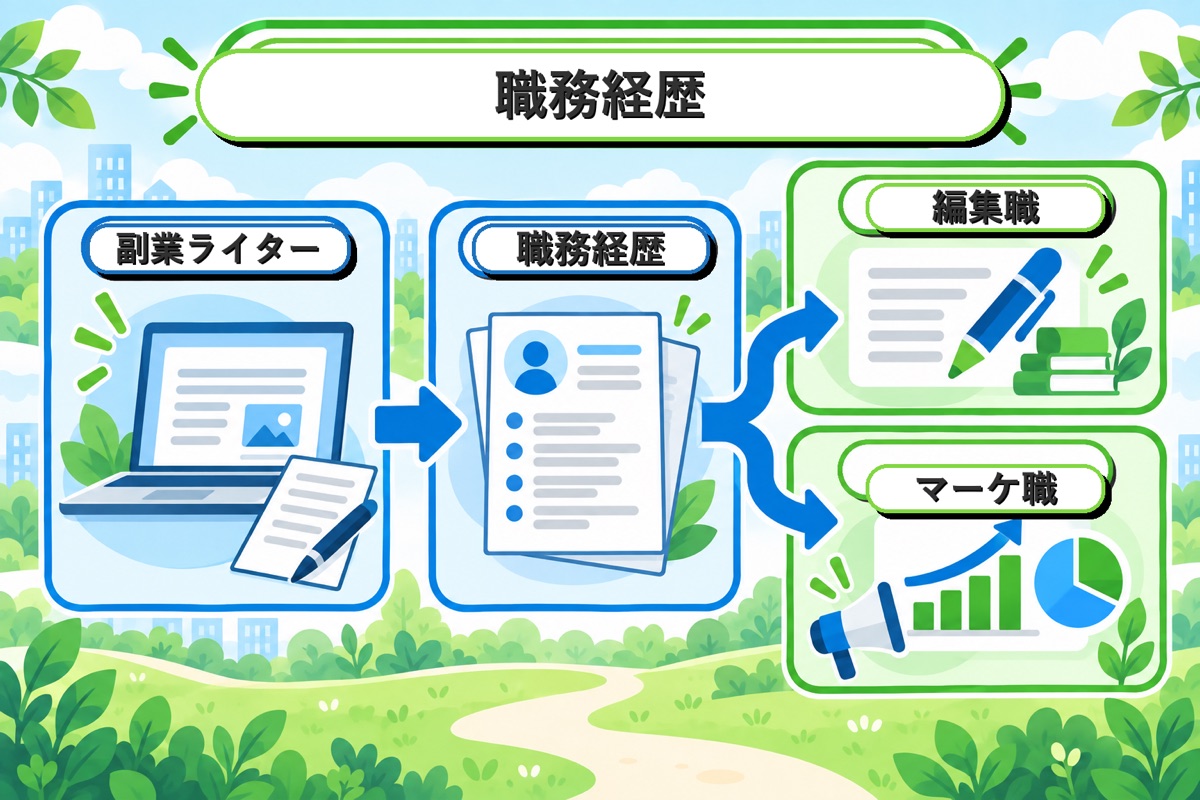 副業ライターから転職も見据えるなら職務経歴を残す