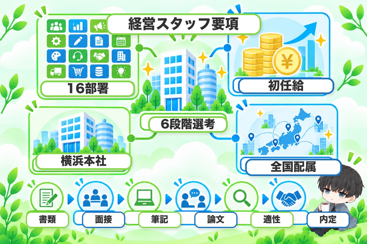 経営スタッフ新卒採用の募集要項(公式ページより)