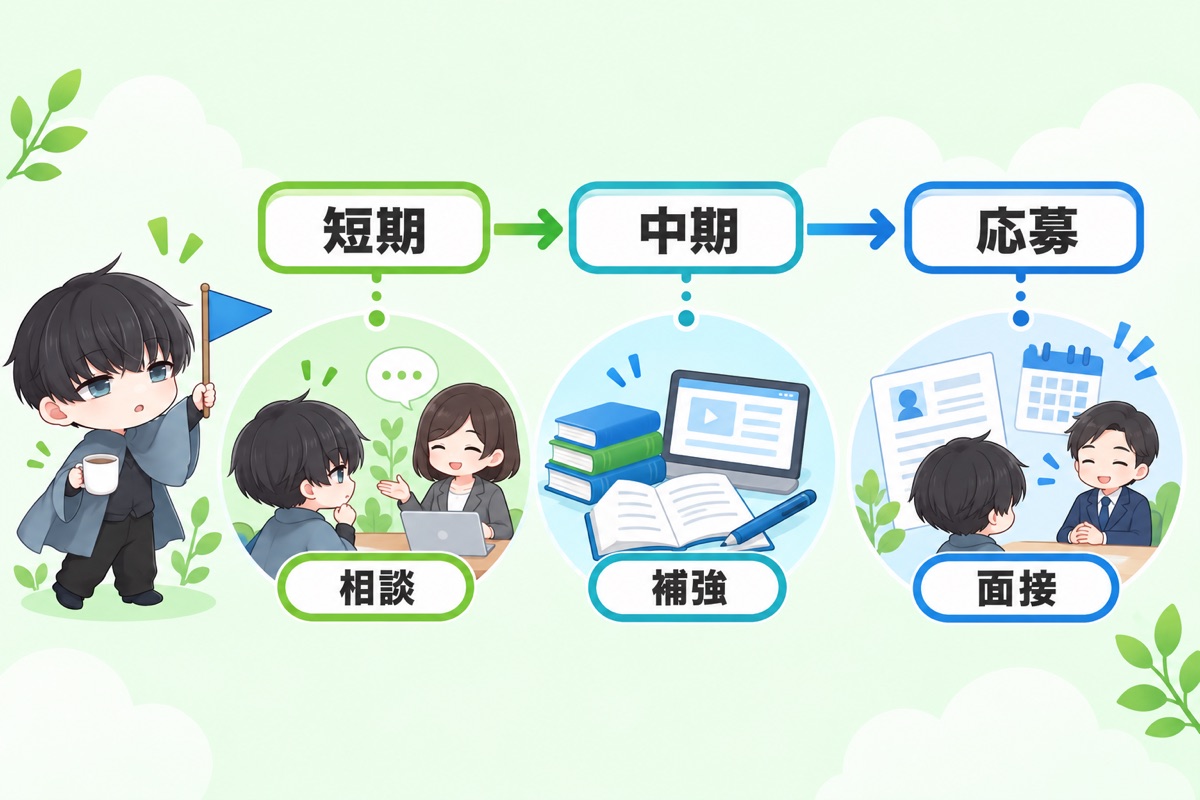 今日から動ける3段階の転職ロードマップ
