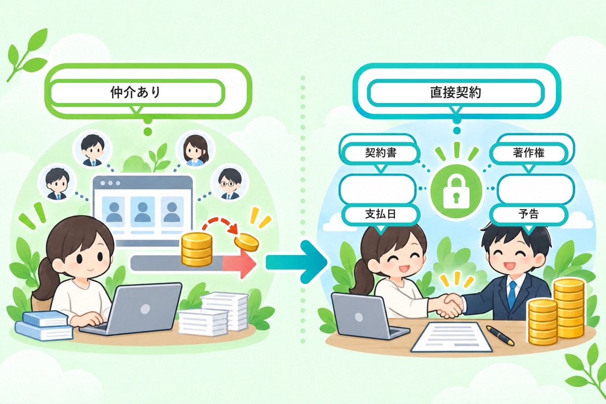 クラウドソーシングから直接契約に移るときに確認すること