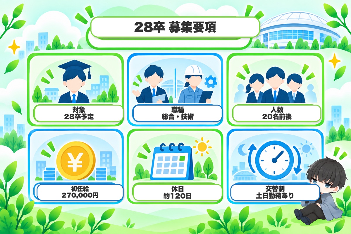 28卒の募集要項(公式採用サイトより)