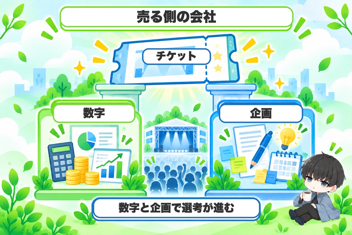まとめ：チケット会社は「売る側」の会社。数字と企画で選考が進む