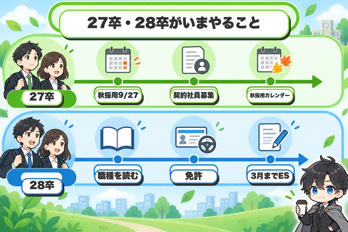 27卒・28卒がいまやること