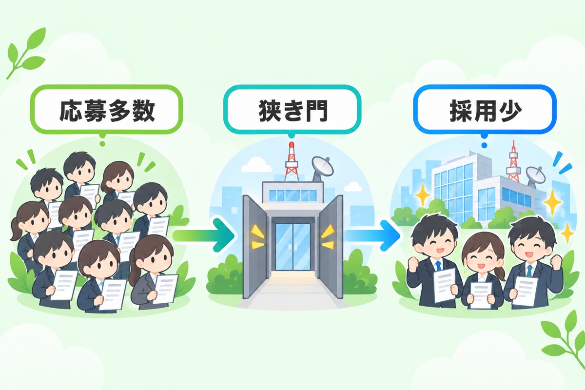 就職は狭き門 採用人数が少ない