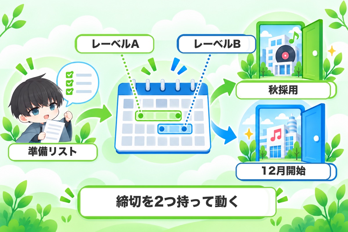 まとめ：時期と入口の形が違う。両方の締切を持って動く