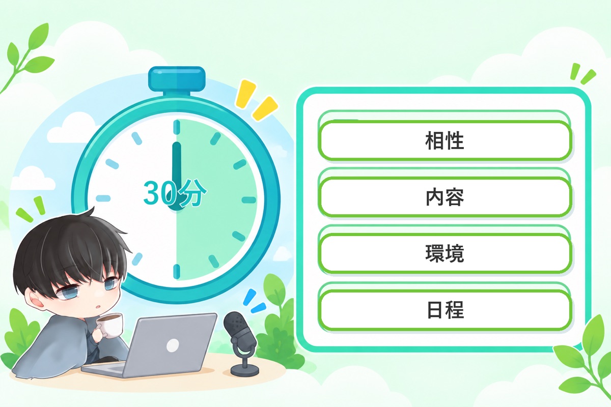 無料体験レッスン（30分）で確認しておきたいこと