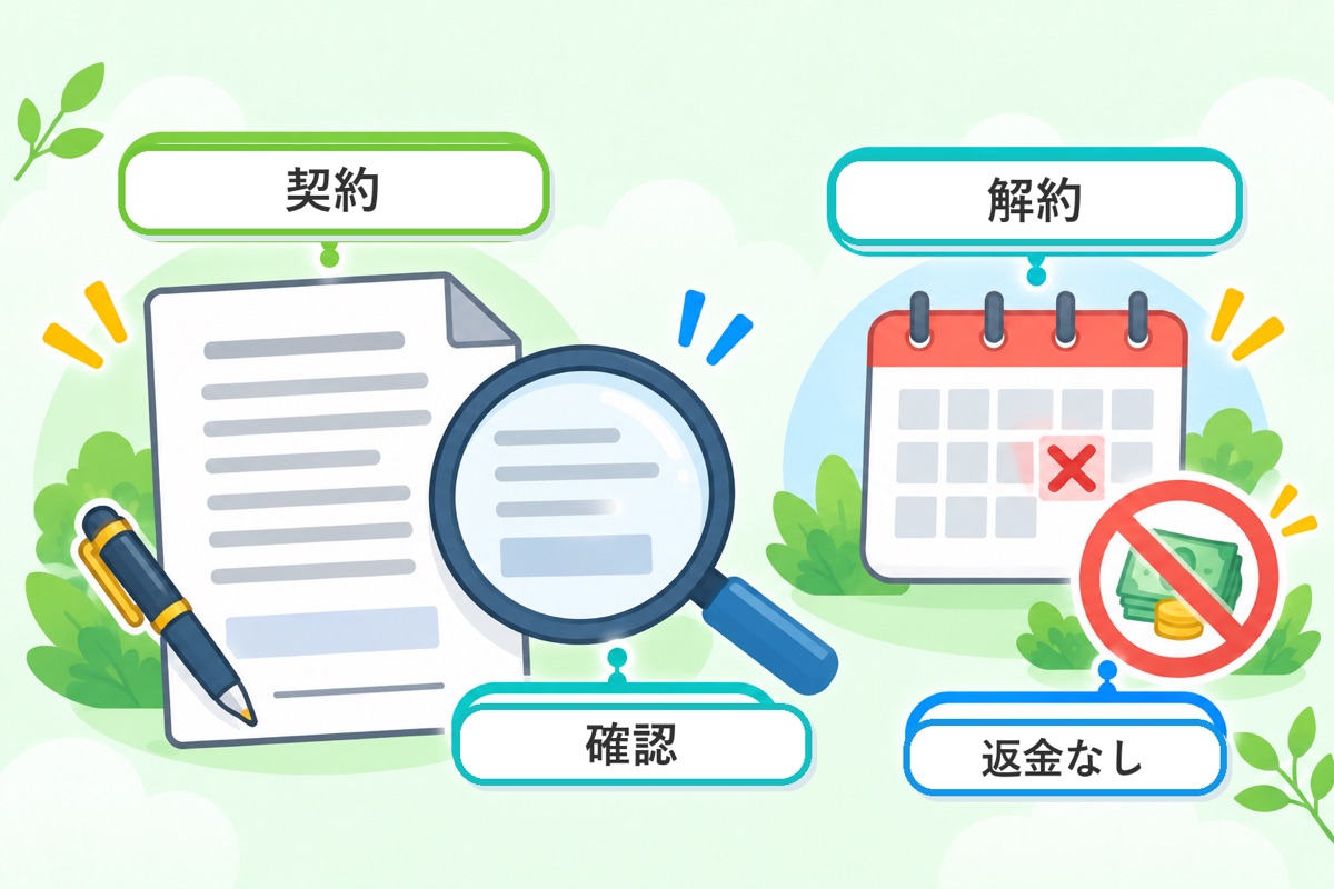 申し込む前に確認しておきたい契約条件