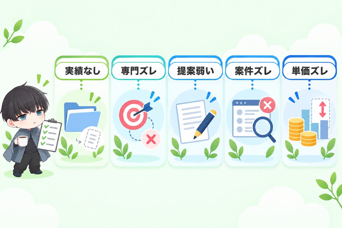 Webライターが案件を取れない5つの原因