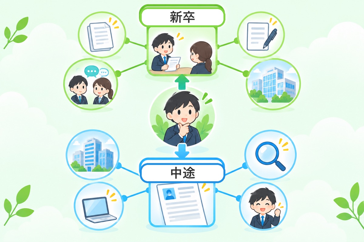 新卒と中途で、使うサービスは分けたほうが早い
