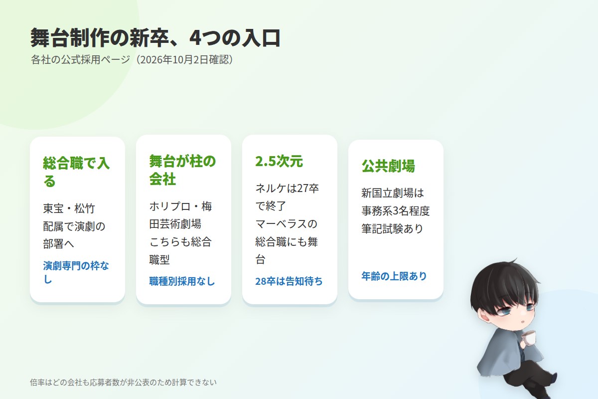 結論：舞台制作の新卒は「総合職で入って舞台に配属」が基本形