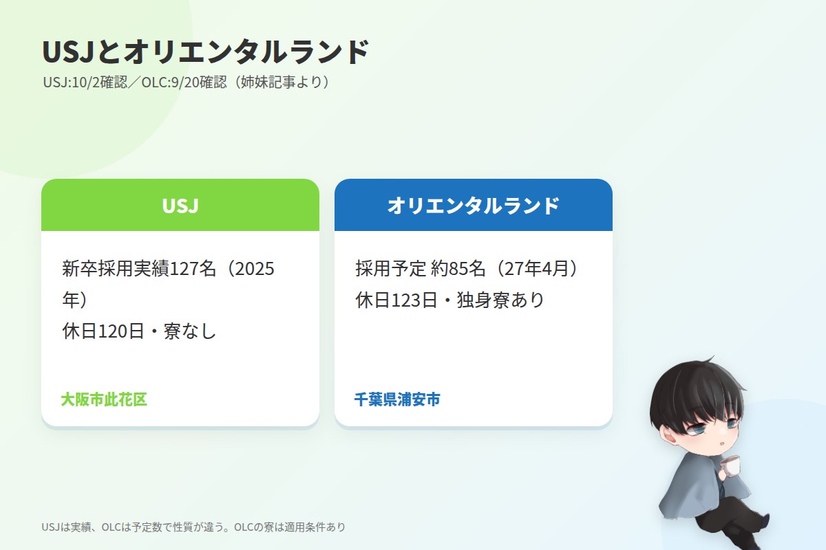 オリエンタルランドとの違い:公式データで並べて比べる
